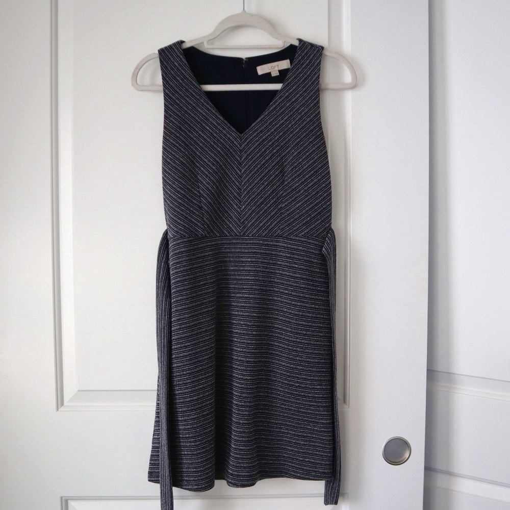 Blue and white stripe Loft dress